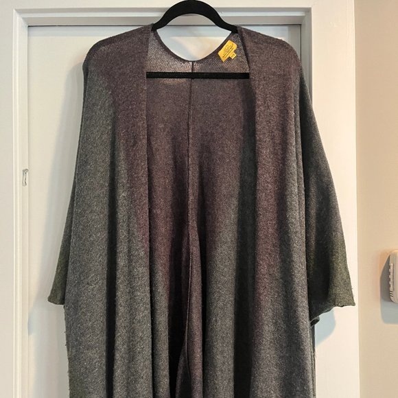 Roberta Roller Rabbit Cashmere Open Front Long Shawl/Cape - One Size - Picture 1 of 3